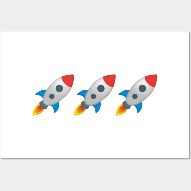 Rocket Emoji Wall Art by giovanniiiii